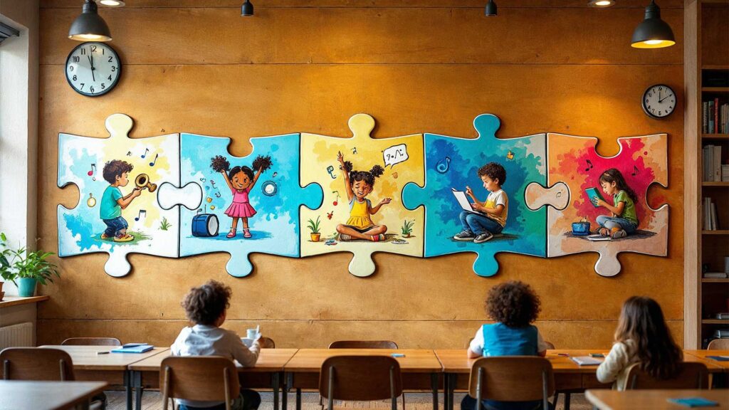 Different children learn various disciplines at various times.